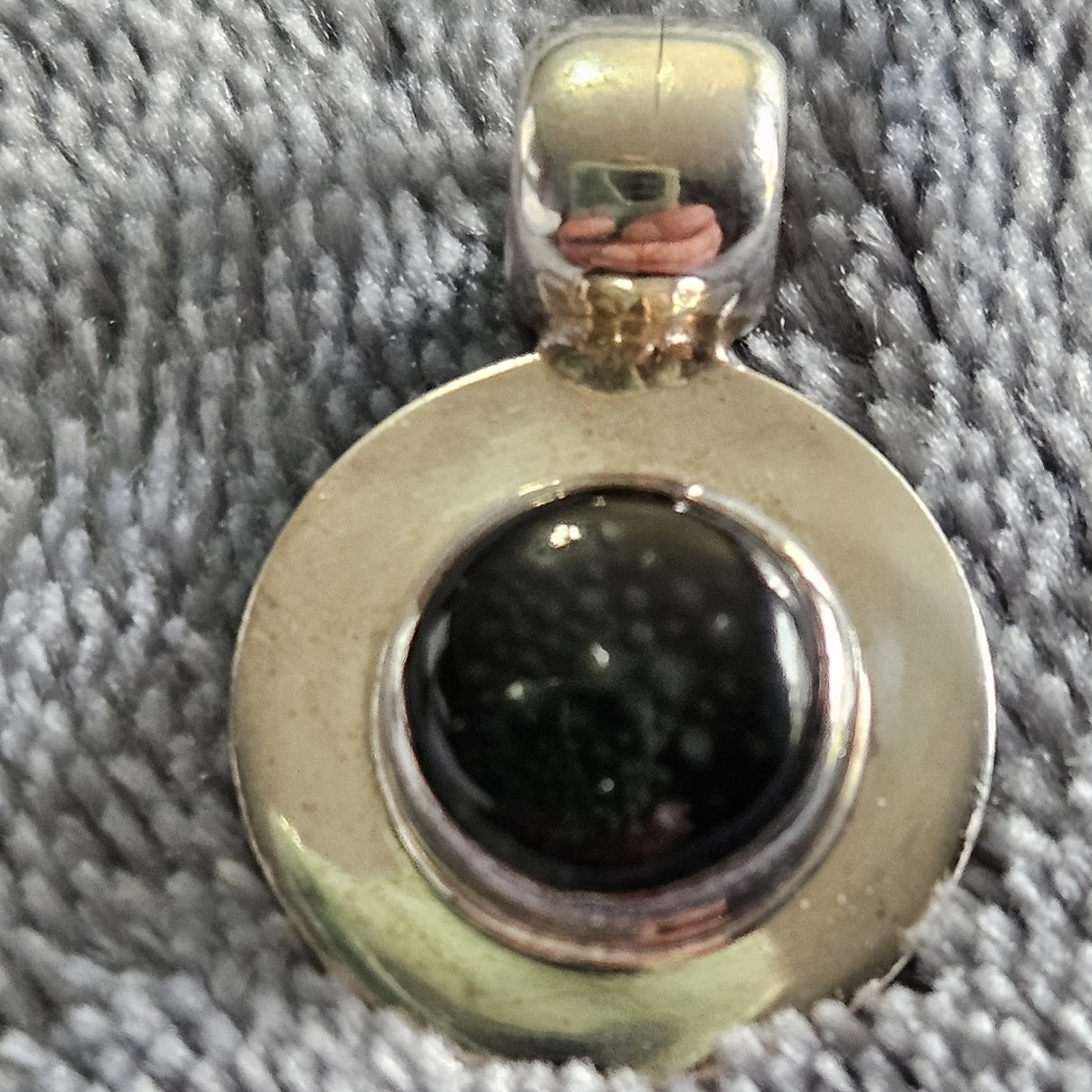 Vintage Black Onyx Silver 925 pendant